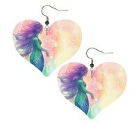 Beautiful Mer-Maids Tail Orecchini Da Donna Moda Orecchini In Pelle Leggera Orecchino In Pelle Per Festa Della Mamma Decorazioni Cosplay