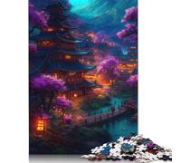 Beautiful Night The Villag Puzzle Rettangolare in Carta, Regalo per Bambini dai 12 Anni in su, 1500 Pezzi (85x57cm)