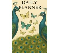 Beautiful Peacock and Butterfly Daily year Planner 365 Pages, 6 x 9 Inches