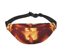 Beautiful Phoenix - Marsupio a tracolla grande, alla moda, da viaggio, casual, per ragazzi, adatto per sport, corsa, ciclismo, viaggi, pesca
