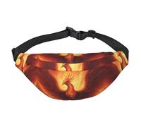 Beautiful Phoenix - Marsupio da viaggio alla moda, adatto per sport, corsa, ciclismo, viaggi, pesca, per ragazzi, grande, nero, taglia unica
