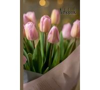Beautiful pink tulips nature notebook: Ideal paperback for adults, teens and kids ,use in school , college , do homework , take note, journaling or others ,wide ruled 6x9 inc.,100 pages
