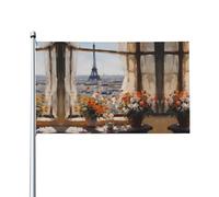 Beautiful pylons in the distance - Bandiera decorativa per esterni (0,9 x 1,5 m), resistente allo sbiadimento, bandiera per matrimoni e anniversari all'aperto