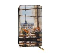 Beautiful pylons in the distance - Portafoglio lungo in pelle alla moda per ragazze e donne con scomparti multipli, nero, taglia unica, Nero , Taglia unica