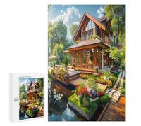 Beautiful Residence Wooden Puzzle 1000 Pezzi Per Lui Amici E ColleghiRompicapo Sfida Impossibile Giochi Da Tavolo Serate in Gruppo Regalo Natale 2025 1000 PCS