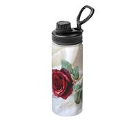 Beautiful Roses - Bollitore termico sportivo da 510 ml, bottiglia in acciaio inox a doppia parete con coperchio a prova di perdite, perfetto per attività all'aperto, palestra, campeggio e uso