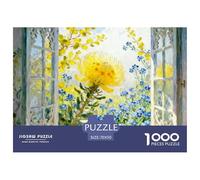 Beautiful Scenery of The Window Jigsaw Puzzle Impossibili 1000 Pezzi Flower Decorazione Per La Casa. Giochi Rilassamento E Intelligence Per Adulti E Ragazzi Da 14 Anni 70x50cm/1000pcs
