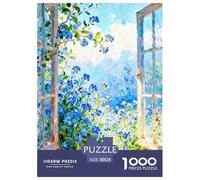 Beautiful Scenery of The Window Jigsaw Puzzle Impossible 1000 Pezzi Flower Decorazione Per La Casa. Rilassamento E Intelligence Per Adulti E Bambini Da 12 Anni 38x26cm/1000pcs