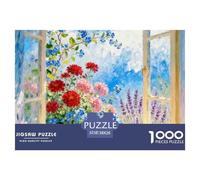 Beautiful Scenery of The Window Jigsaw Puzzle Impossible 1000Pcs Flower Decorazione Per La Casa. Giochi Rilassamento E Intelligence Per Adulti E Ragazzi Da 14 Anni 38x26cm/1000pcs