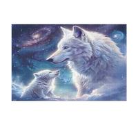 Beautiful She-wolf Accompanied Puzzle 1000 Pezzi Collezione Multicolore Premium Paesaggi Classici Per Amanti Del Puzzle Regalo Natale E Festa Aziendale Per Colleghi 1000 PCS