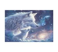 Beautiful She-wolf Accompanied Puzzle 1000 Pezzi Per Amanti Del Rompicapo Collezionisti 1000 Pezzi Paesaggi Classici Relax E Stimolo Intellettuale Per Adulti 1000 PCS