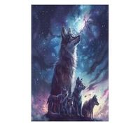 Beautiful She-wolf Accompanied Puzzle 1000 Pezzi Per Amici E Famiglia in Serata Rompicapo Sfida Creativa Giochi Da Tavolo Relax E Intelligenza Regalo Natale 1000 PCS