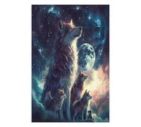 Beautiful She-wolf Accompanied Puzzle 1000 Pezzi Sfida Rompicapo Estrema Impossibile Da Completare Per Collezionisti Esperti Regalo Per Chi Ama Le Sfide 1000 PCS