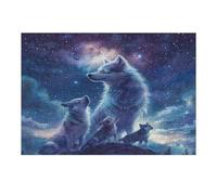 Beautiful She-wolf Accompanied Puzzle 300 Pezzi Collezione Multicolore Premium Paesaggi Classici Per Amanti Del Puzzle Regalo Natale E Festa Aziendale Per Colleghi 300 PCS
