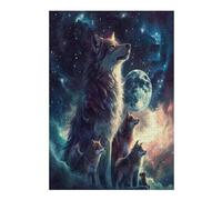 Beautiful She-wolf Accompanied Puzzle 300 Pezzi Multicolore Creativo Ragazzi Gioco Educativo Intelligenza Idea Regalo Per Figlio 300 PCS