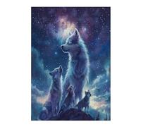 Beautiful She-wolf Accompanied Puzzle 300 Pezzi Per Amici E Famiglia in Serata Rompicapo Sfida Creativa Giochi Da Tavolo Relax E Intelligenza Regalo Natale 300 PCS