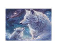 Beautiful She-wolf Accompanied Puzzle 300 Pezzi Per Natale Feste E Compleanni Rompicapo Intelligente Idea Regalo Per Lui Padre E Fratello in Ogni Occasione 300 PCS