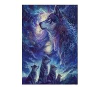 Beautiful She-wolf Accompanied Puzzle 300 Pezzi Sfida Rompicapo Collezione Per Veri Appassionati Pezzi Di Alta Qualità Regalo Per Natale 2025 300 PCS