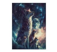 Beautiful She-wolf Accompanied Puzzle 500 Pezzi Relax E Intelligenza Familiare Gioco Per Adulti E Ragazzi Rilassamento Pressione Ridotta Idea Regalo Per Figlio 500 PCS