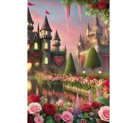 Beautiful Valentine's Day Notebook for writing, note taking, journaling, dream logging, remembering, planning | 120 lined pages | Makes for a great ... how much you care | Fantasy themed - Castle