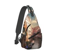 Beautiful Venice Canal View Uomo Donna Sling Bag Casual Borsas A Spalla Leggera Borsa Monospalla Per Escursionismo Sportiva Sportivo Lavoro