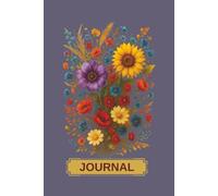 Beautiful Vintage Flower Journal: Elegant Grey Cover with | 6x9'' Lined Cream Paper for Writing & Daily Reflections