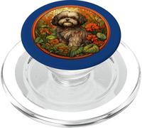 Beautiful Womens Girls Floral Art Shih Tzu Dog Lover PopSockets PopGrip per MagSafe
