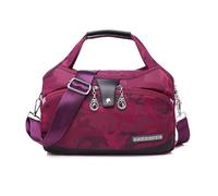 Beautifuldeer Borsa da donna impermeabile crossbody borsa da viaggio leggera grande capacità Oxford Messenger Bag per viaggi e uso quotidiano, Camouflage Rose Red