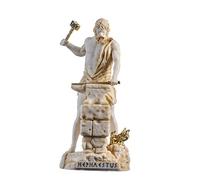 BeautifulGreekStatue Efesto Dio del fuoco, lavorazione dei metalli e l'arte della scultura tono oro 23 cm