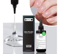 Beautilux 100ml Base Rubber Senza-TPO, Trasparente HEMA-FREE Rubber Base Gel Livellante Per Unghie, Base Rubber Semipermanente In Gomma Imbevuta Di Gel