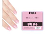 Beautilux Press on Nails Francese 120 Pezzi, 4 Modelli Diversi, 15 Misure, Soak Off Unghie Finte Francese per la Manicure a Casa (FJP120-04)