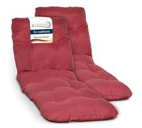 Beautissu 2x Cuscino per sdraio da esterno per lettini prendisole ideale