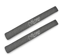 Beautissu 2x Paraspifferi Imbottito per Porta e finestra Tuuli HO L100xP8xA8 cm in Poliestere - paraspiffero Universale porte e finestre - paravento sottoporta Isolante - Contro Il Freddo - antrazite