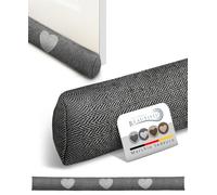 Beautissu 2x Paraspifferi imbottito universale per porte e finestre Porta | L100xP8xA8cm antracite in poliestere paravento sottoporta finestra L100xP8xA8 paraspiffero Isolante Contro set pezzi Tuuli HR