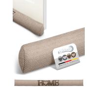 Beautissu 2x Paraspifferi imbottito universale per porte e finestre porta | L120xP8xA8cm beige in poliestere paravento sottoporta Porta finestra L120xP8xA8 paraspiffero Isolante Contro Freddo Tuuli HE