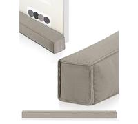 Beautissu 2x Paraspifferi Sottoporta 90 cm - Salsicciotto Paraspifferi Porta Finestre Ingresso Isolante - Stoffa Grigio Chiaro - Risparmio Energetico - Parafreddo per Porte e Finestre - Marin