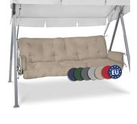 Beautissu Cuscini per dondoli e altalene da Giardino Flair HS - 180x50x8 cm - 2 braccioli e Un soffice Cuscino Grande - Beige
