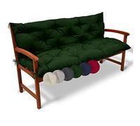 Beautissu Cuscino con Schienale Flair BR 100x50x50cm per panchine Comodo Supporto Imbottito con spalliera Verde Scuro