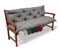 Beautissu Cuscino con Schienale Flair BR 120x50x50cm per panchine Comodo Supporto Imbottito con spalliera Grigio Chiaro