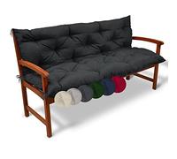 Beautissu Cuscino con Schienale per panchine Comodo Supporto Imbottito | 150x50x50cm antracite con spalliera per seduta esterno panca giardino Flair BR