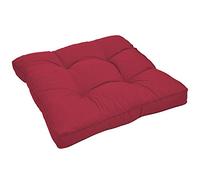 Beautissu Cuscino Lounge da Esterno XLuna - Comoda Seduta 50x50x10cm - per mobili e Arredamento da Giardino - Rosso