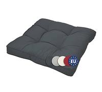 Beautissu Cuscino Lounge da Esterno XLuna - Comoda Seduta 60x60x10cm - per mobili e Arredamento da Giardino - Grigio