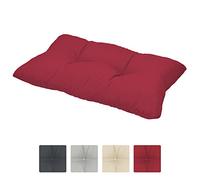 Beautissu Cuscino Lounge da Esterno XLuna - Comoda spalliera 70x40x12cm - per mobili e Arredamento da Giardino - Rosso