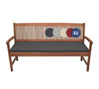 Beautissu Cuscino per panche Base BK 150x48x5cm - Cuscino Lungo per panchina - Cuscino bancale Pallet - Cuscino per Panca o Dondolo - Grigio