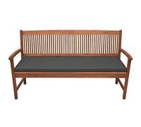 Beautissu Cuscino per Panche Base BK 180x48x5cm - Lungo per Panchina, Bancale Pallet, Panca o Dondolo - Grigio