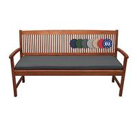 Beautissu Cuscino per panche da Giardino & Balcone Loft BK - Comoda Imbottitura 120x48x5 cm - Oeko-Tex - Antracite
