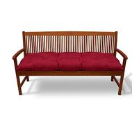 Beautissu Cuscino per panche Flair BK ca.150x50x10 cm soffice e Comodo - per panchine da Giardino e dondoli - Rosso