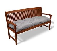 Beautissu Cuscino per panche Flair BK ca.180x50x10 cm soffice e Comodo - per panchine da Giardino e dondoli - Grigio Chiaro