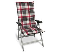 Beautissu Cuscino per Sdraio da Esterno per Sedie da Giardino e Poltrone | 120x50x6cm Bordeaux extra comfort colori resistenti ai raggi UV Cuscini schienale alto imbottitura sedia poltrona Sunny RK