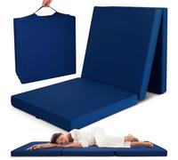 Beautissu Materasso da Campeggio Pieghevole - Materasso Pieghevole Ospiti - Campix 80x195 cm - Soffice Confortevole e Funzionale - Blu - Materasso Traspirante in Microfibra - Lettino da Viaggio